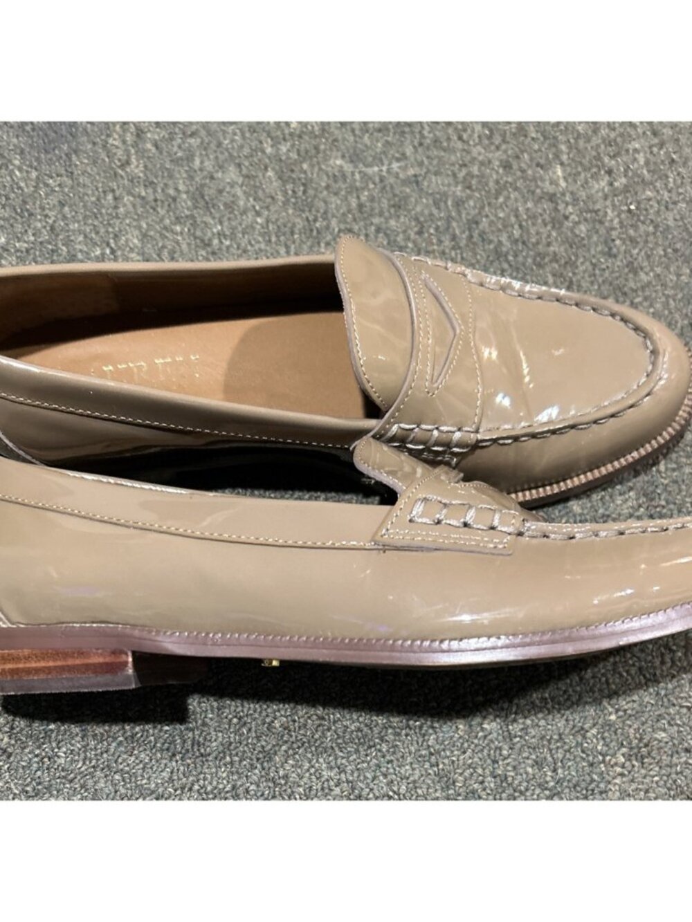 Ralph Lauren Barrett Penny Loafer Slip-On Patent Leather Walnut Brown 6.5 B - Picture 4 of 9